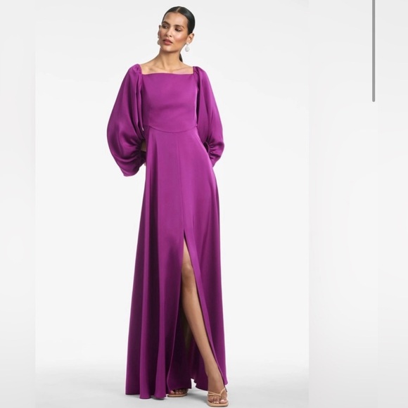 NWT Sachin & Babi Bryant Gown Dress Sparkling Wine Size 0 with Slit - Picture 3 of 16